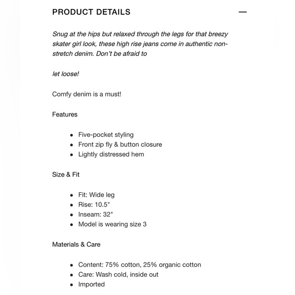 Garage Wide Leg Jeans - Picture 6 of 6